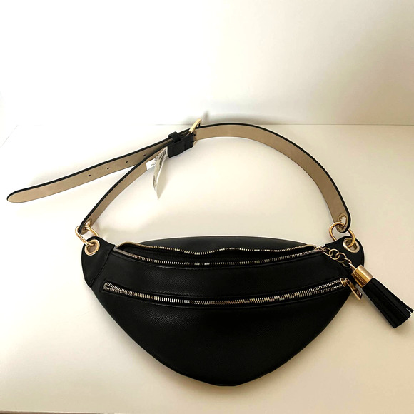Macy's Black and Gold Fanny Pack - Picture 3 of 15